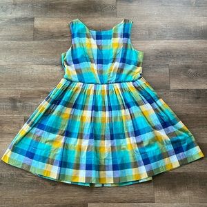 Emily and Fin Cote D’Azure Plaid Abigail Dress- Size XXL